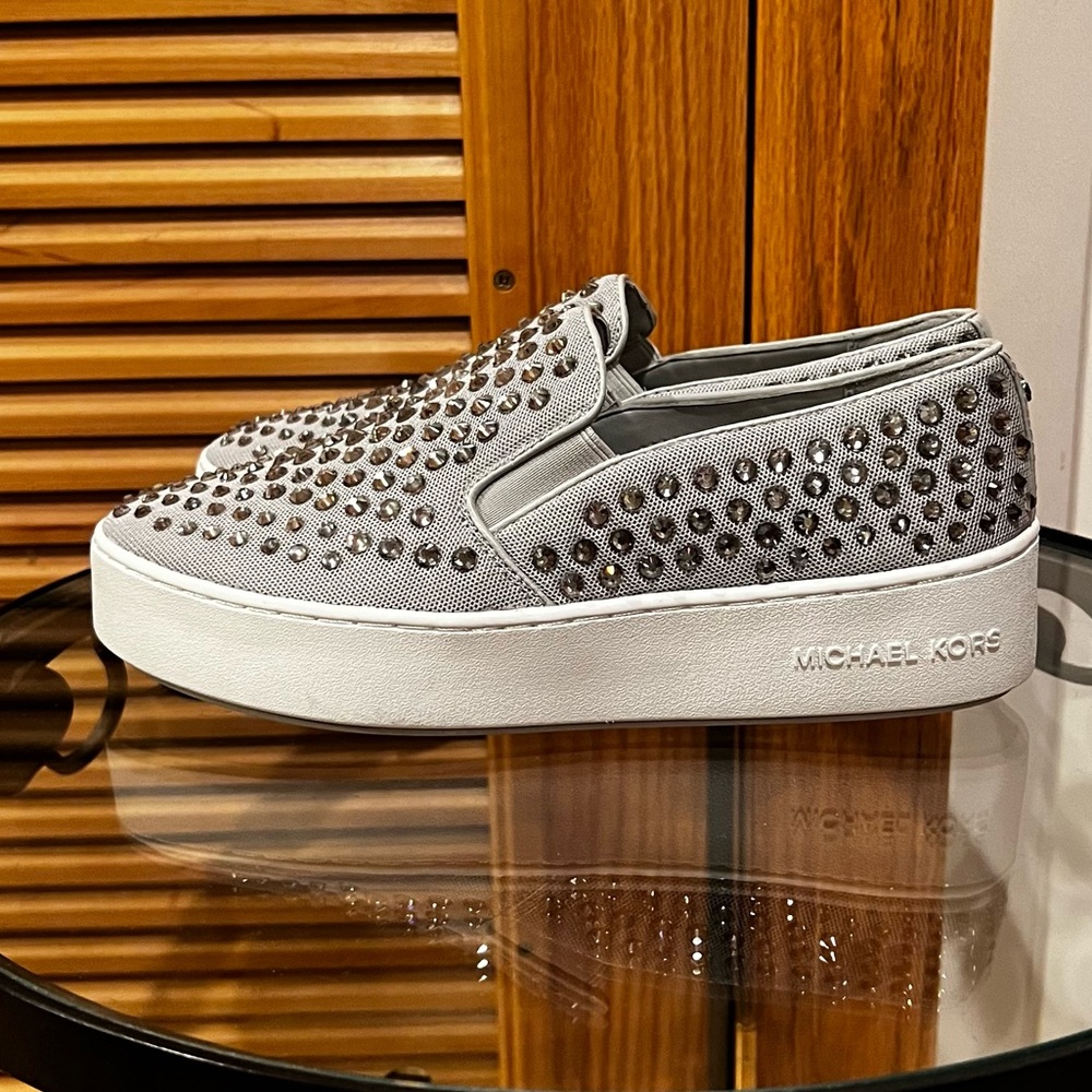 Michael Kors Stunning Silver Sneakers | 7.5 NOWT 🪩🤩 - Picture 6 of 13